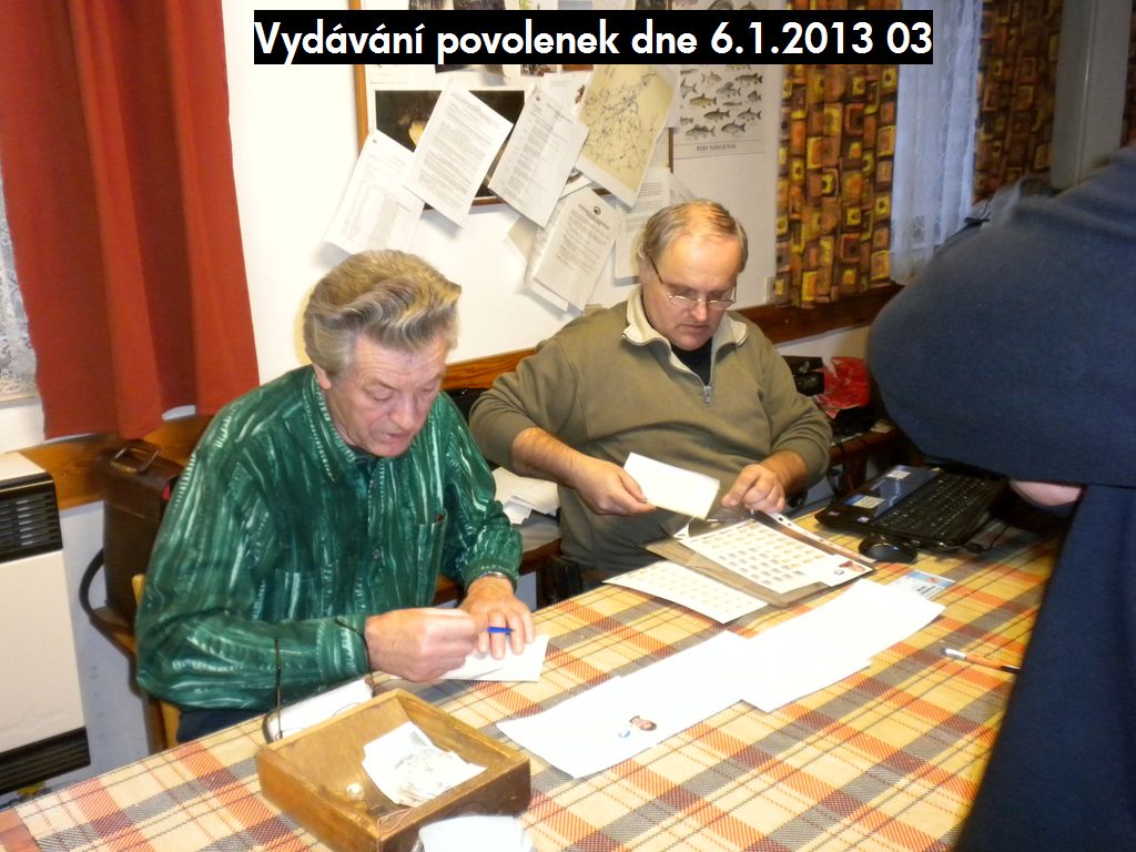 Vydávání povolenek dne 6.1.2013 03